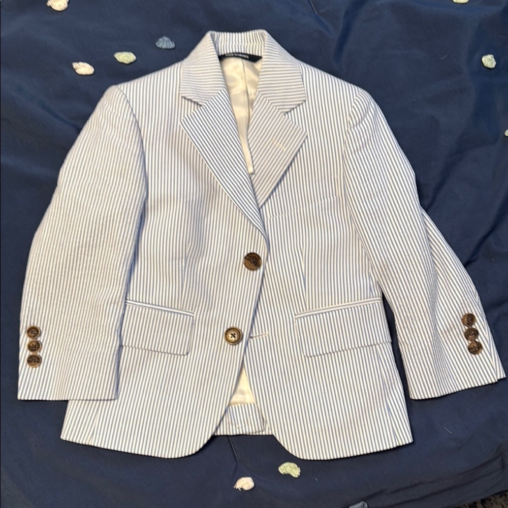 Brooks Brothers Boys Blue & White Pinstripe Blazer